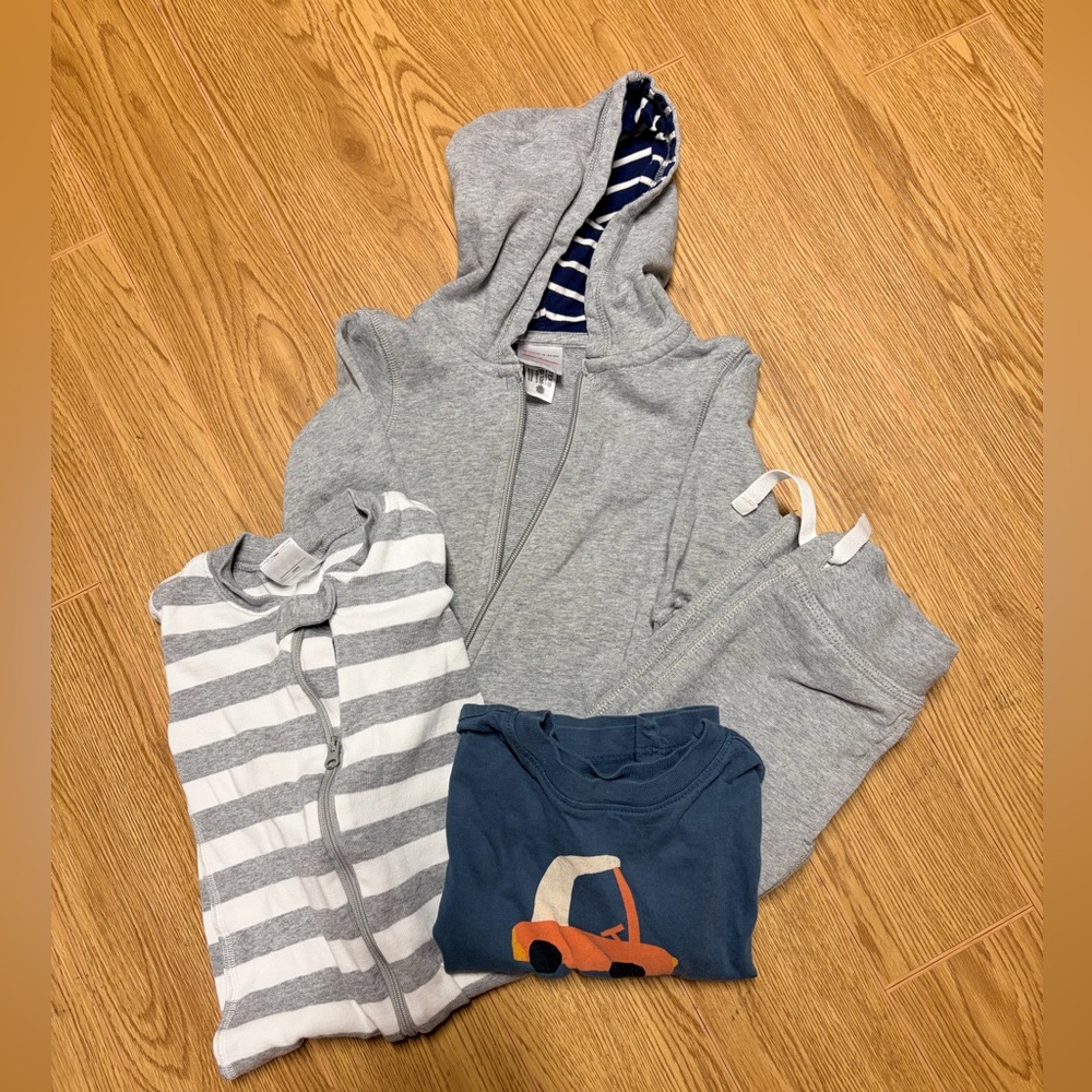 Hanna Andersson Bundle 18-24M 2T Pajamas Sweat Set Long Sleeve Lot 4 Pieces